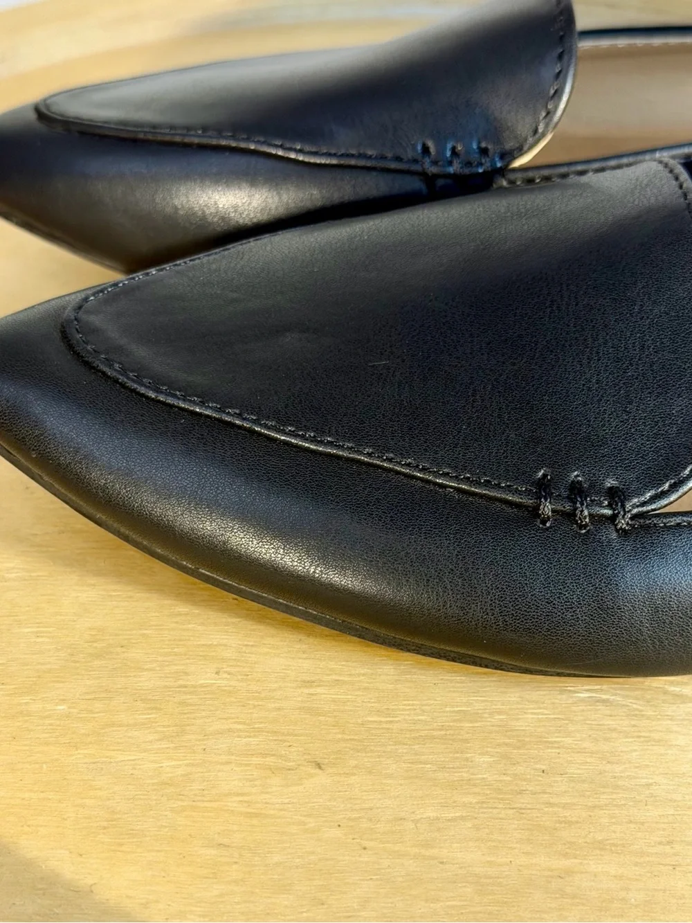 Time and Tru Black Pointed-Toe Slip-On Flats